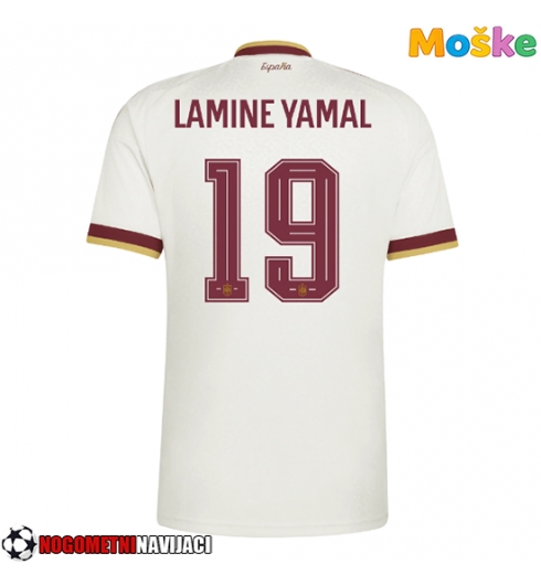 Moške Nogometnih dresov Španija Lamine Yamal #19 Gostujoči SP 2026 Kratki rokavi Moške Nogometnih dresov Španija Lamine Yamal #19 Gostujoči SP 2026 Kratki rokavi